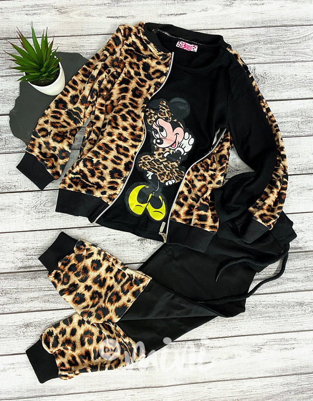 3pcs Minnie leopard souprava