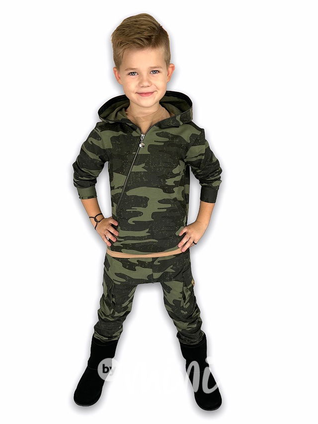 Green army chlapecké baggy kapsáče zip