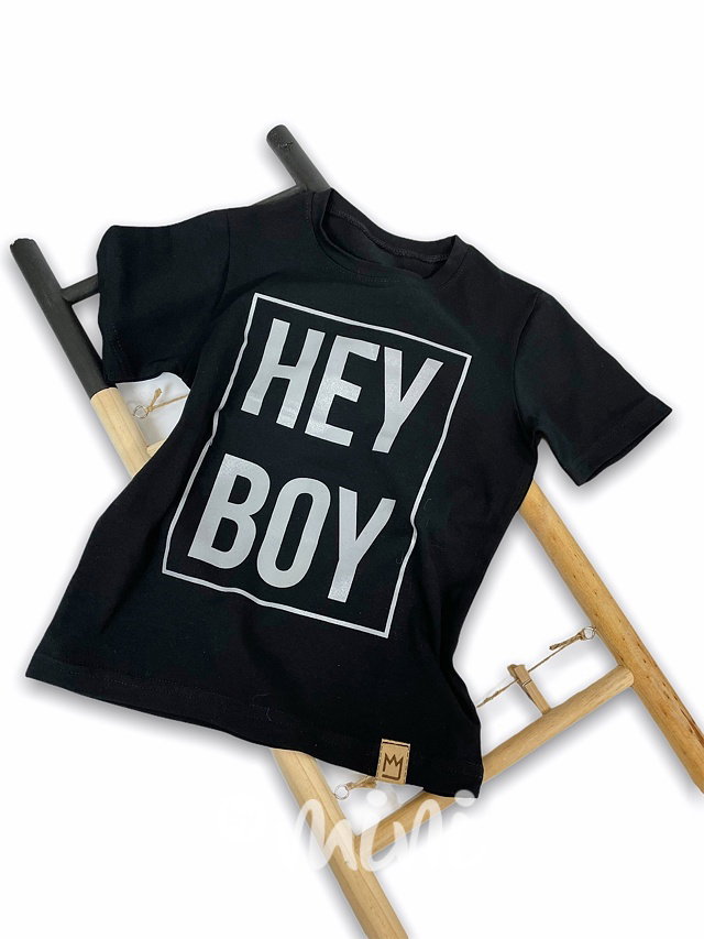 HEY boy triko black/grey