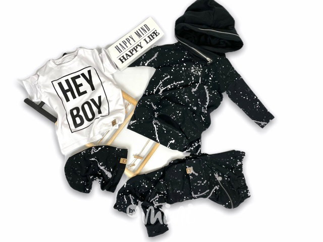 HEY boy triko white/black