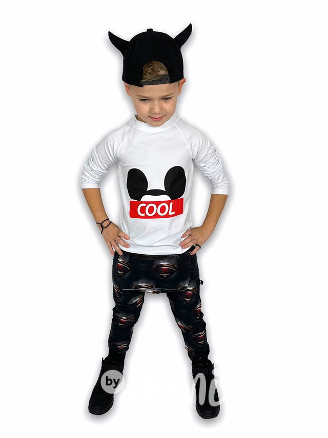 Baggy Superman s kapsičkou a zipem