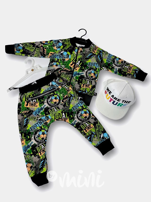 Baggy FOTBAL s kapsičkou a zipem