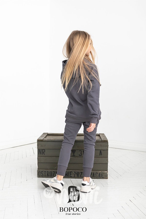 Loungewear teplákovka - steel #MiniMe