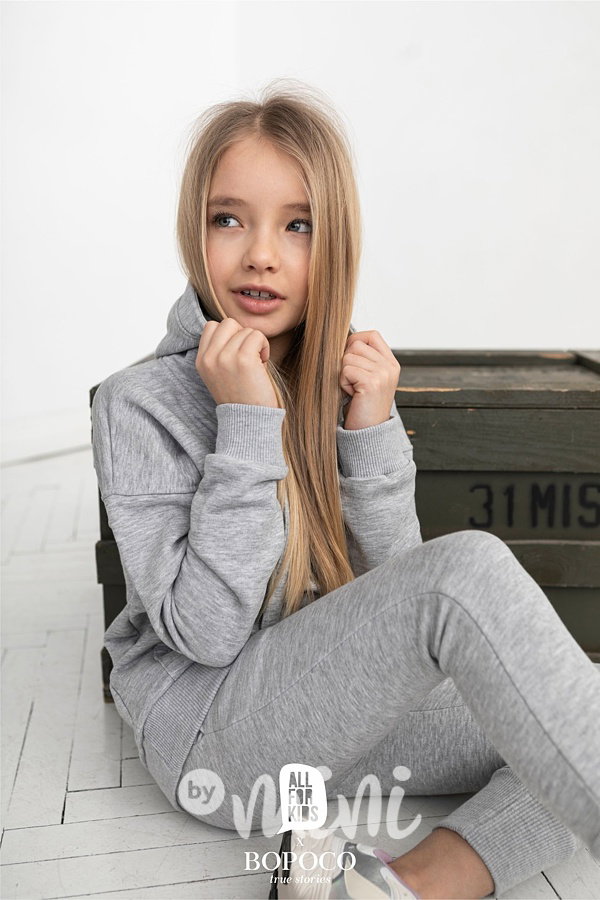Loungewear teplákovka - grey melange #MiniMe