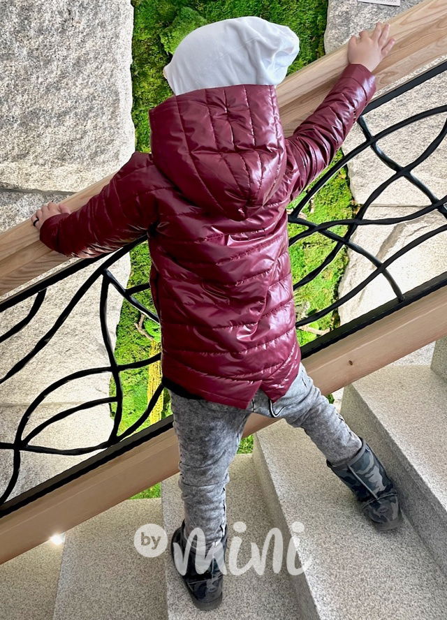 Bordo chlapecká bunda jarní přechodová