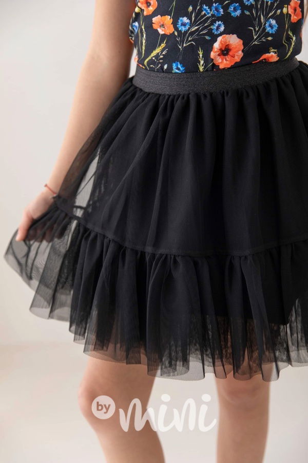 Black maxi tutu sukně Lily Grey