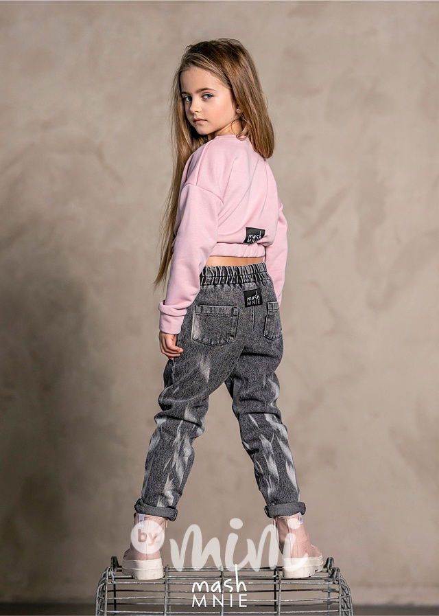 Crop mikina I know - pink *MashMnie*