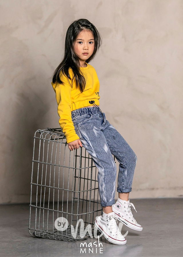 Crop mikina I know - yellow *MashMnie*