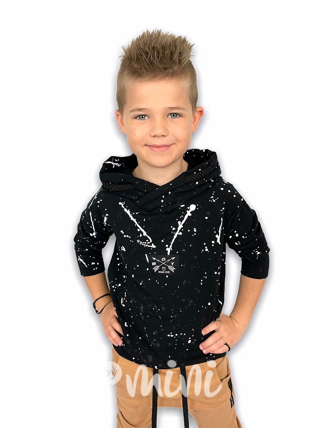 Black dirty chlapecká mikina