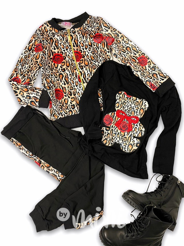 Leopard rose 3-dílný set
