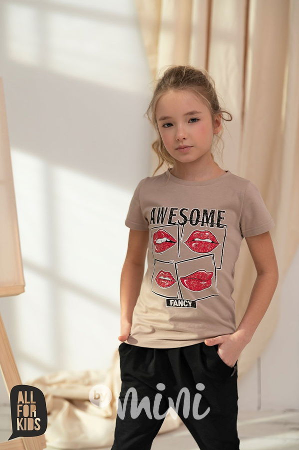 Dívčí černé bavlněné baggy kalhoty *AFK*