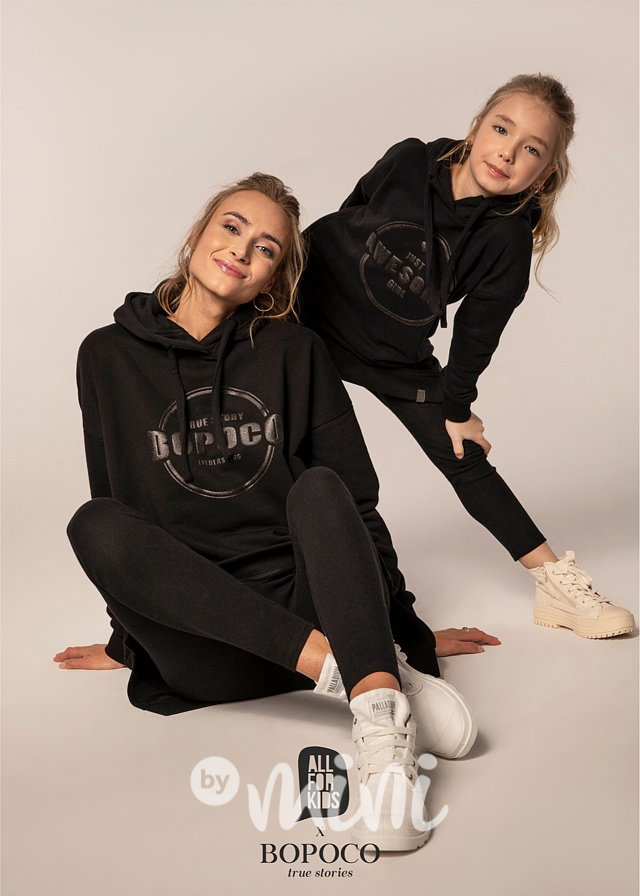 Hoodie dívčí mikina černá - AWESOME