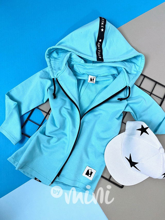 Street boy long mikina - sky blue