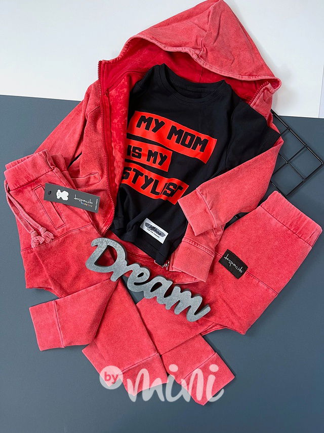 Despacito acid wash red chlapecká mikina