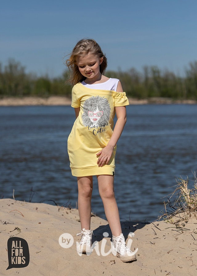 Mikinová tunika CUTIE yellow *AFK*