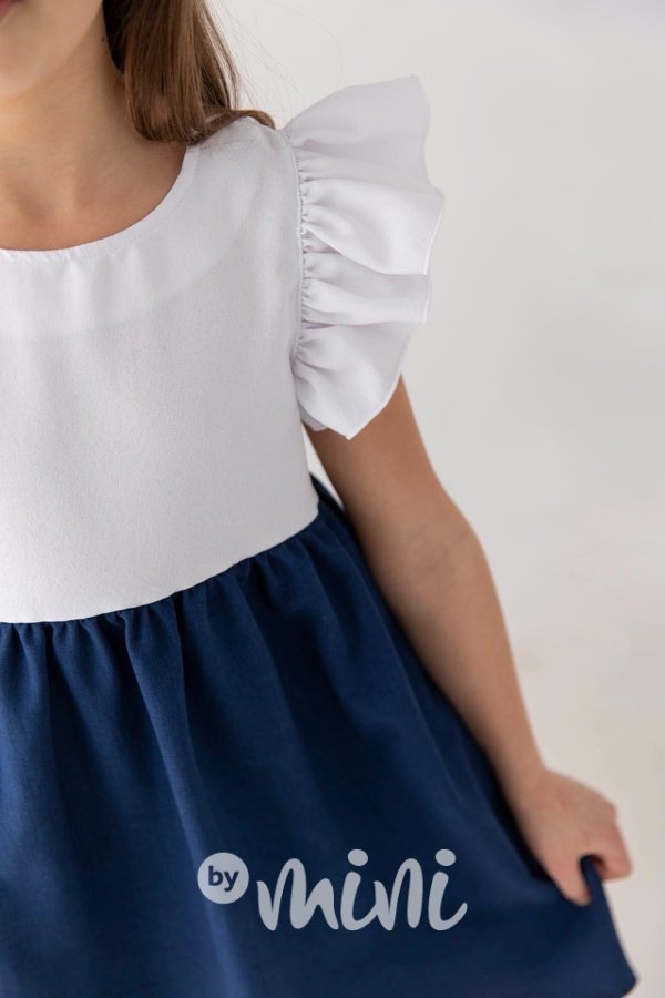 Slavnostní blue&white šaty *Lily Grey*
