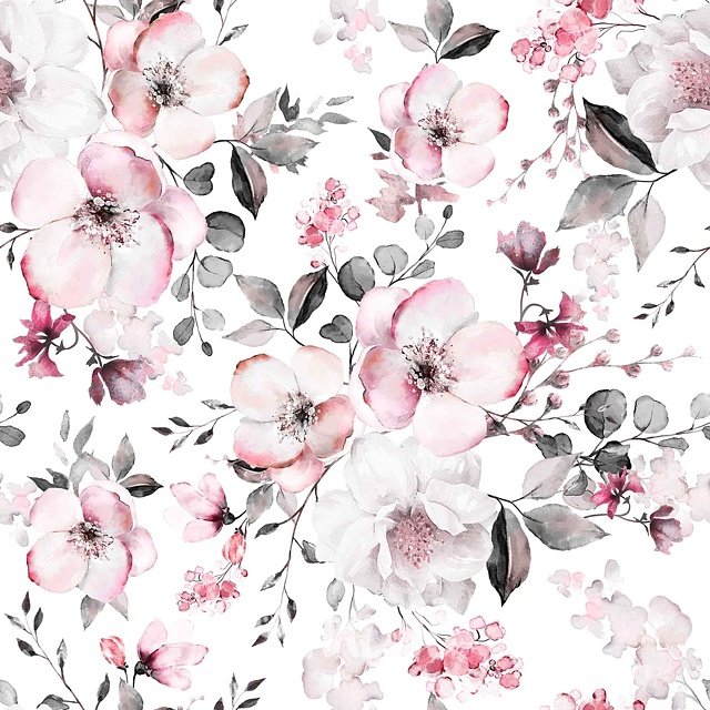 Vintage blossom soft cotton legíny *Lily Grey*