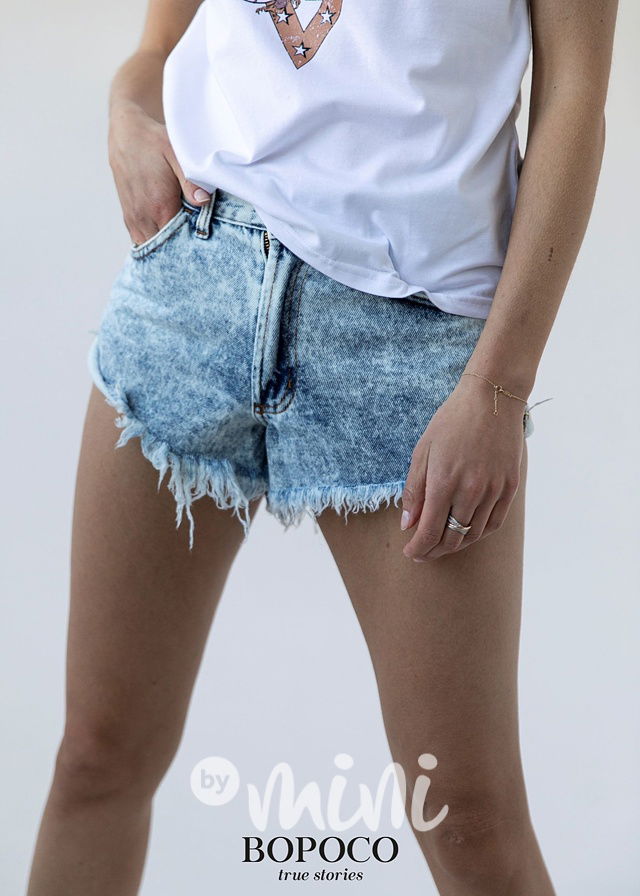 Ice blue ripped jeans - dámské