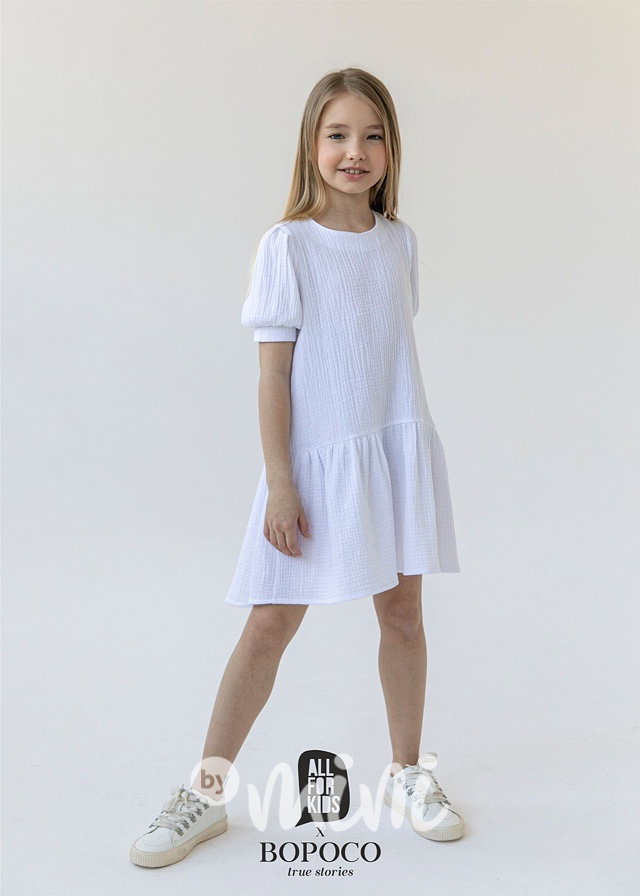 Mušelínové šaty white