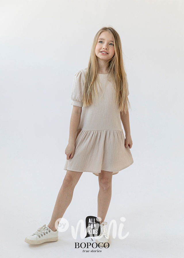 Mušelínové šaty beige