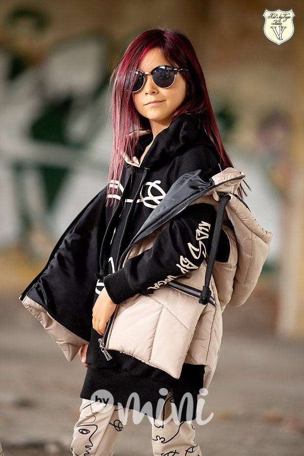 Face hoodie tunika