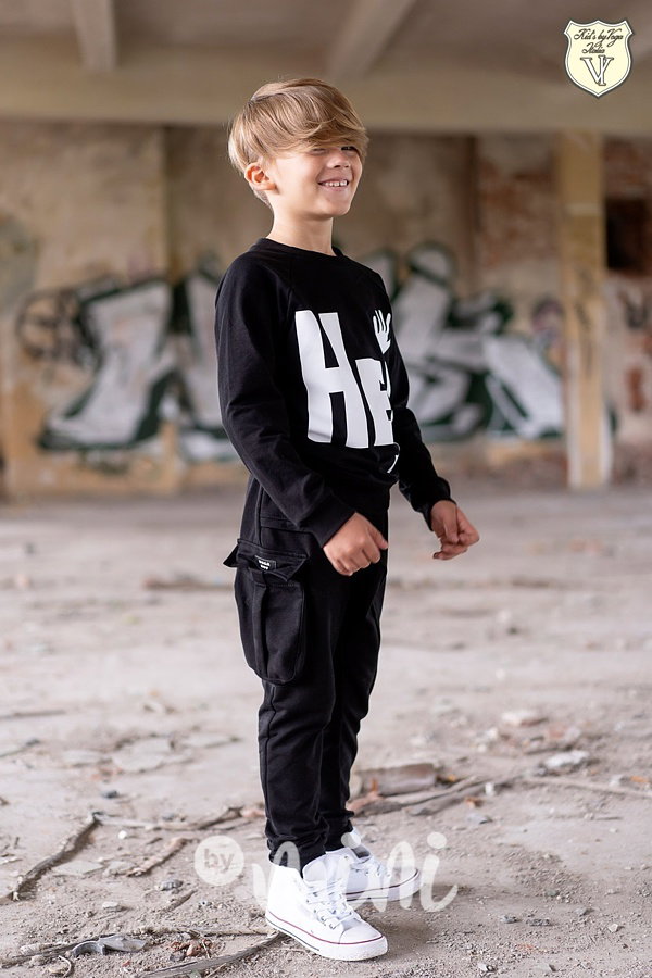 Černé designové baggy kapsáče