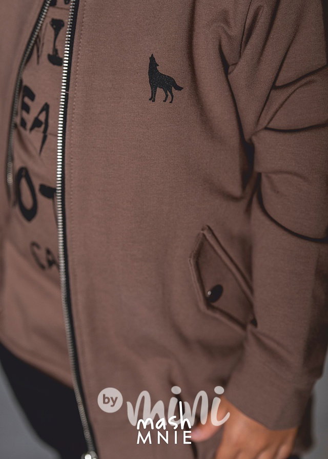WOLF bomber mikina taupe *MashMnie*