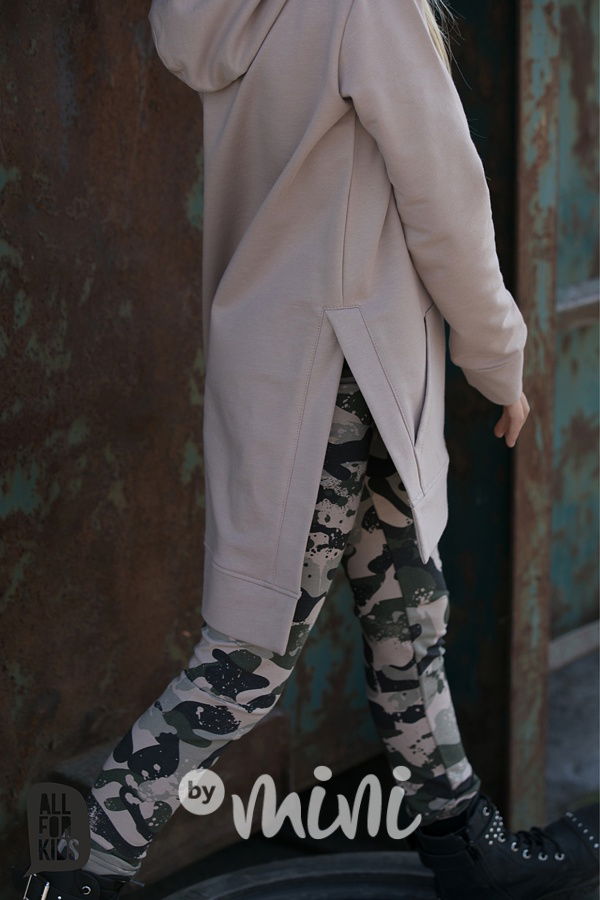 Fancy mikinová tunika beige