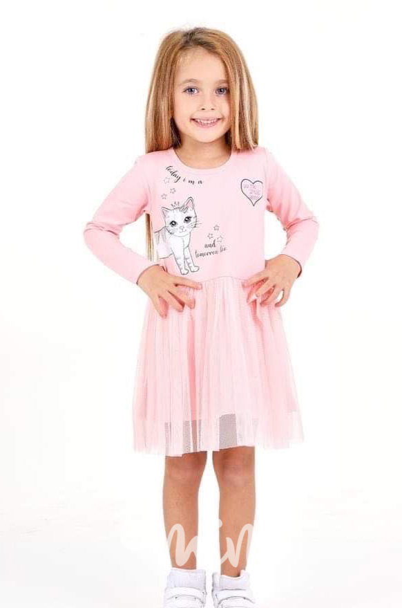 Princess cat šaty s tylovou sukní pink melange