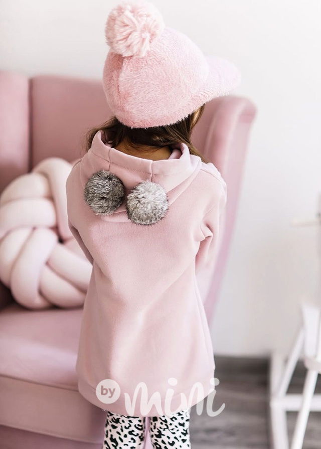 Alpaka kšilt s bambulkou pink