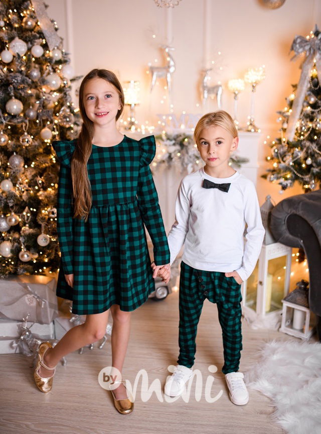 Karo smaragd baggy kalhoty s knoflíky