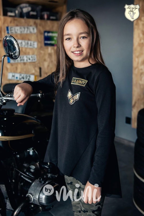 Voga designová černá tunika s tylem