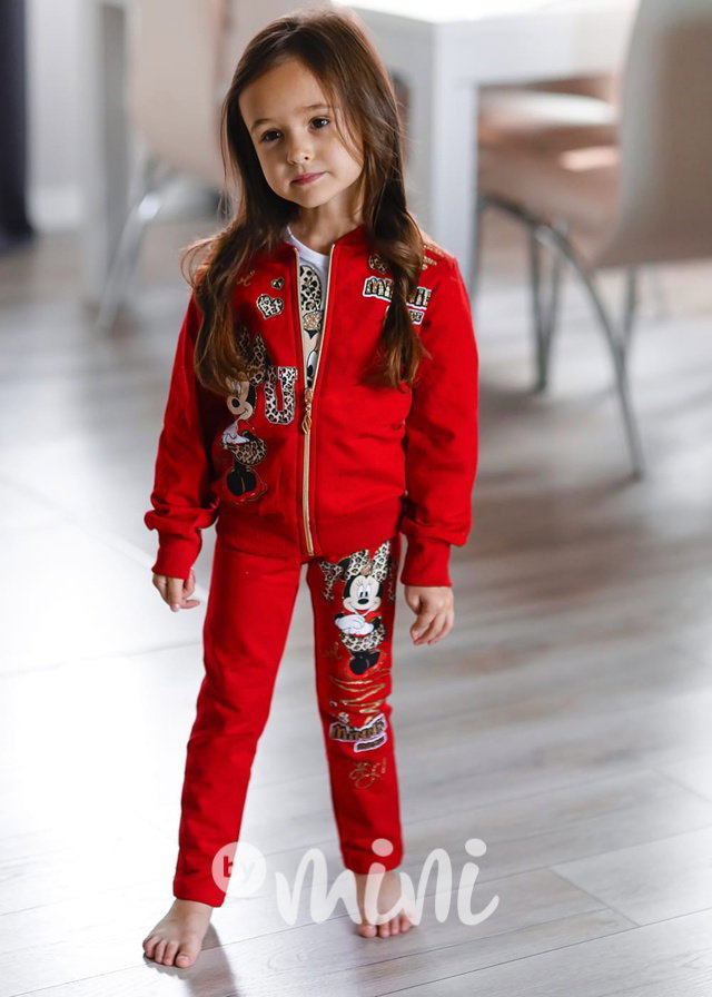 3-dílný teplý Minnie set red