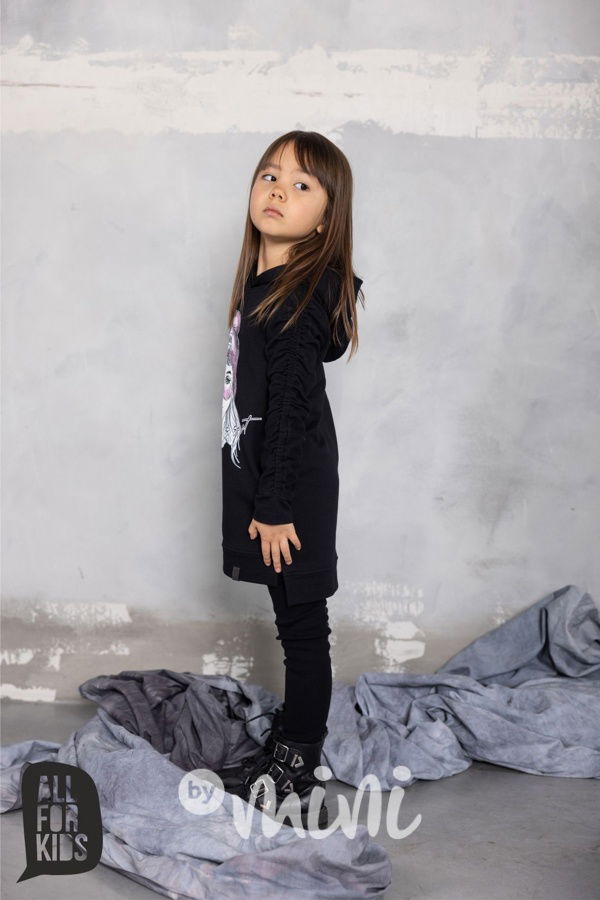 GIRLS mikinová tunika black