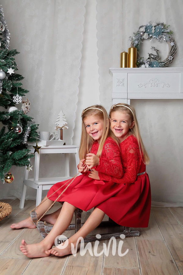 Luxury Red dress - luxusní červené dívčí šaty