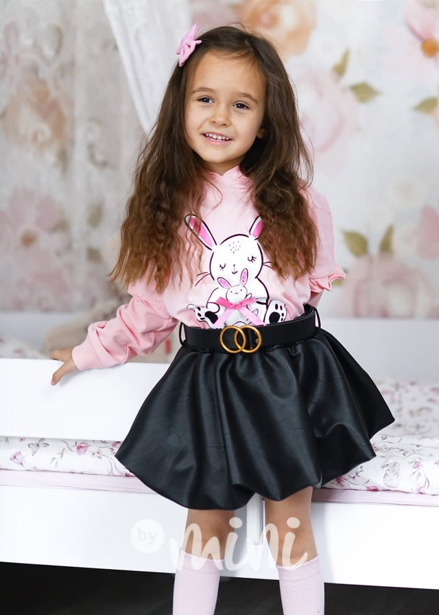 Bunny ouškatá mikina pink