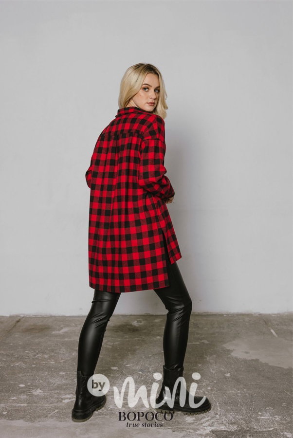 Karo dlouhá košile black/red