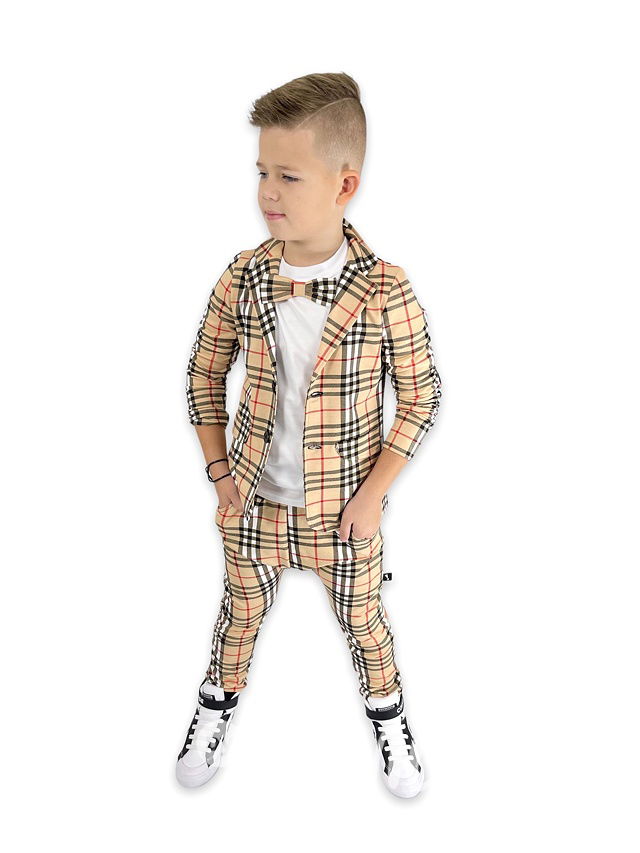 Bílá blůzka s classic karo motýlkem