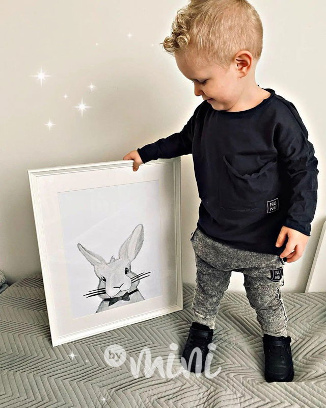 NUNU černé triko s kapsičkou