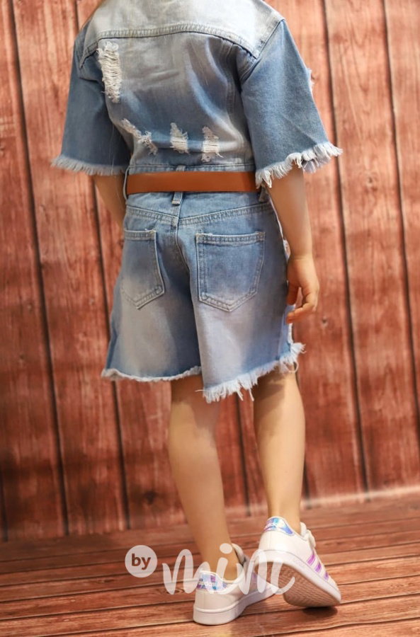 Jeans overal s páskem
