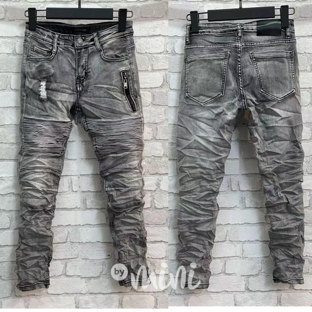Biker jeans grey