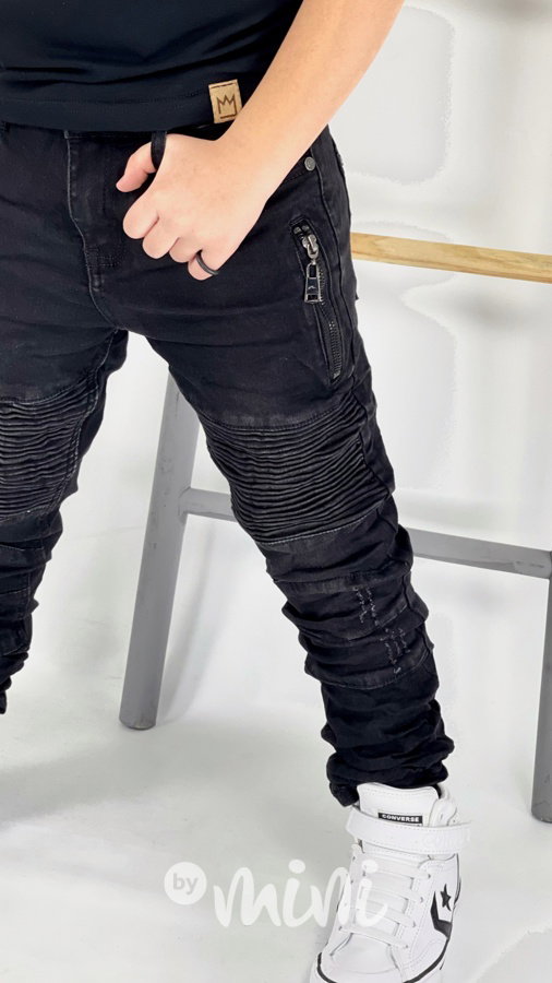 Biker jeans black