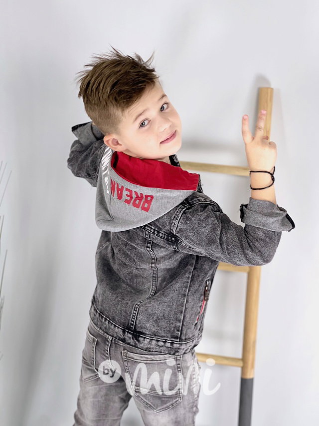 Black jeans hoodie bunda s kapucí