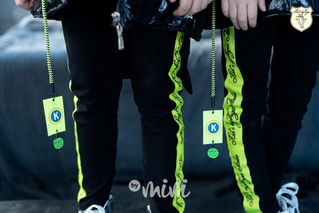 Voga stretch legíny black/neon