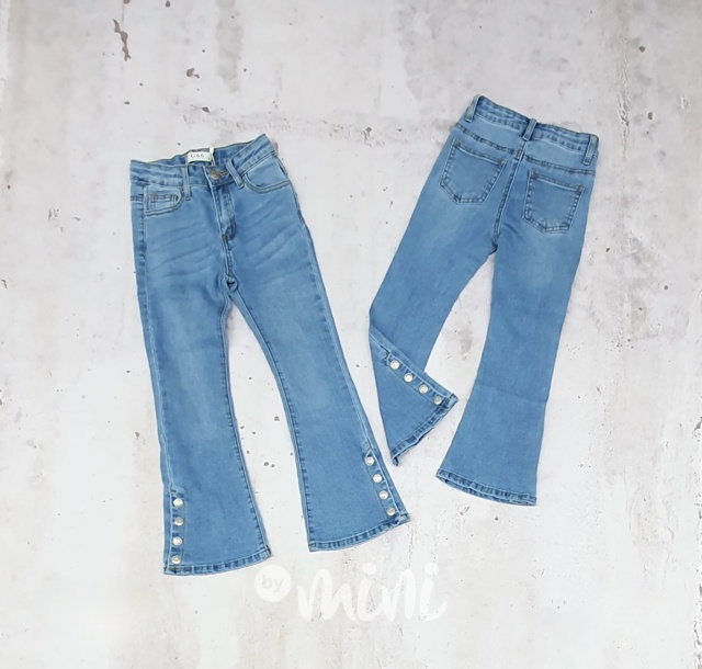 Jeans zvonáče se cvoky