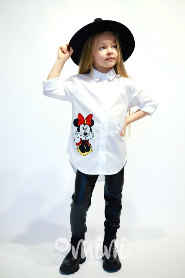 Bílá dlouhá košile Minnie
