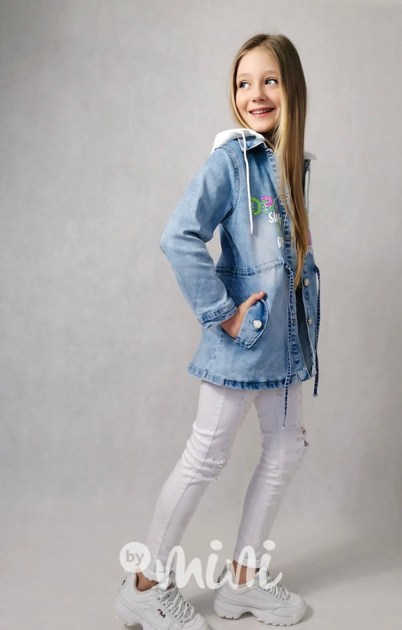 Jeans parka s odnímatelnou kapucí