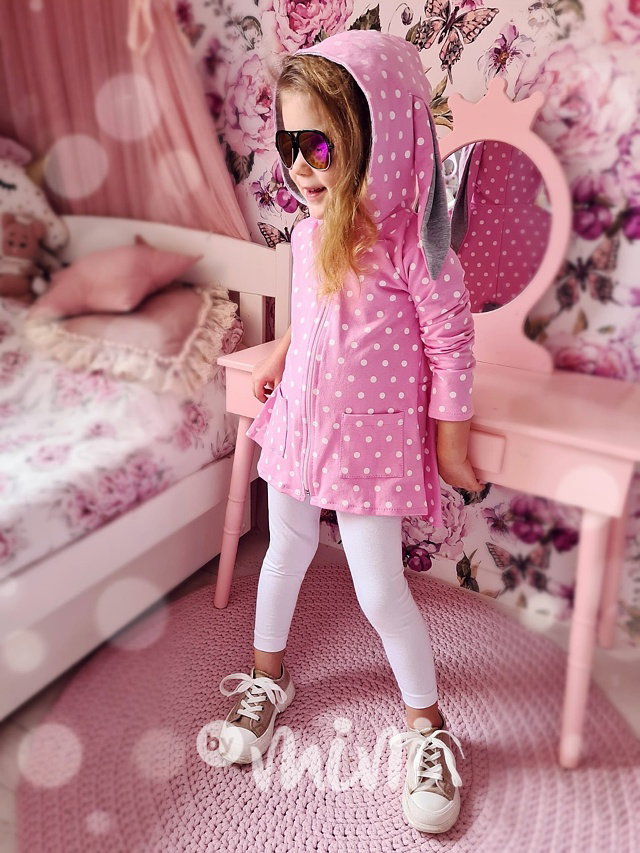 Bunny růžová mikča s puntíky