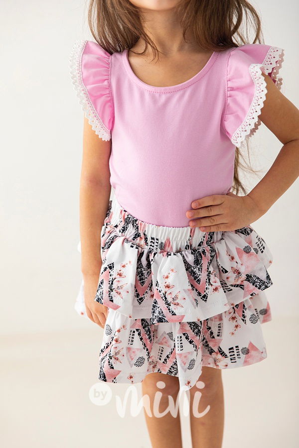 Lily Grey bavlněná řasená sukně futurama