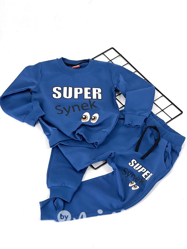 SUPER synek tepláková souprava modrá